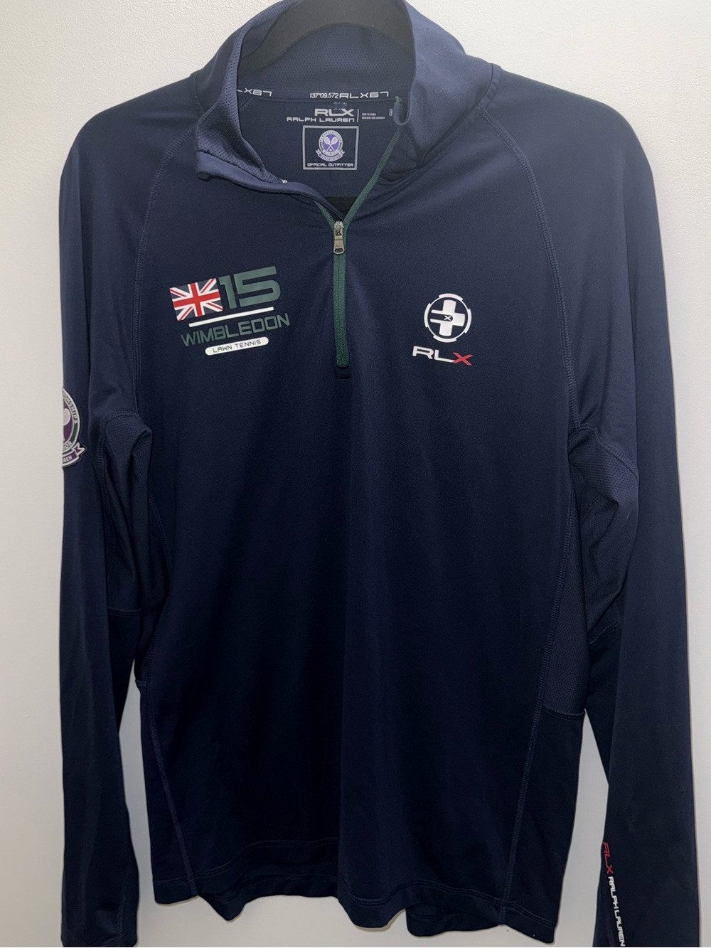 Ralph Lauren RLX Navy Wimbledon Performance Half-Zip Jacket